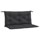 Garden Bench Cushions 2pcs Black 100x50x7 cm Oxford Fabric - Front View