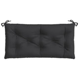 Garden Bench Cushions 2pcs Black 100x50x7 cm Oxford Fabric