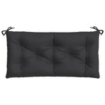 Garden Bench Cushions 2pcs Black 100x50x7 cm Oxford Fabric