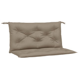 Garden Bench Cushions 2 pcs Taupe 100x50x7 cm Oxford Fabric - Front View