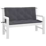 Garden Bench Cushions 2pcs Anthracite 120x50x7cm Oxford Fabric - Side View
