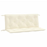 Garden Bench Cushions 2 pcs Cream White 120x50x7 cm Oxford Fabric - Front View