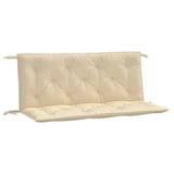 Garden Bench Cushions 2 pcs Beige 120x50x7 cm Oxford Fabric - Front View