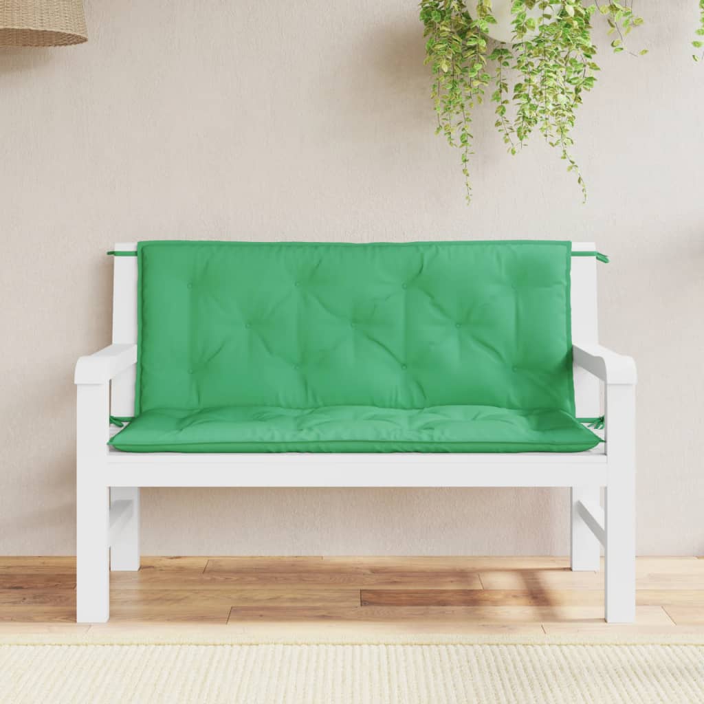 Garden Bench Cushions 2pcs Green 120x50x7cm Oxford Fabric