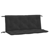 Garden Bench Cushions 2pcs Black 120x50x7cm Oxford Fabric - Front View