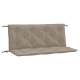 Garden Bench Cushions 2 pcs Taupe 120x50x7 cm Oxford Fabric - Front View