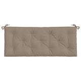 Garden Bench Cushions 2 pcs Taupe 120x50x7 cm Oxford Fabric - 45-Degree Angle