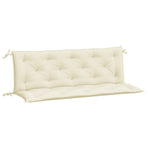 Garden Bench Cushions 2 pcs Cream White 150x50x7 cm Oxford Fabric