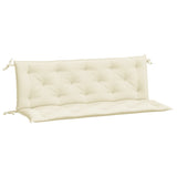 Garden Bench Cushions 2 pcs Cream White 150x50x7 cm Oxford Fabric - Front View