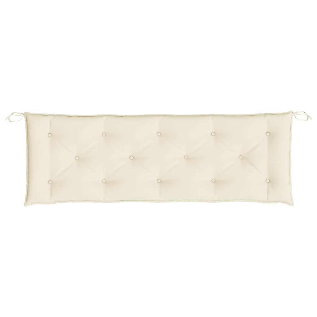 Garden Bench Cushions 2 pcs Cream White 150x50x7 cm Oxford Fabric