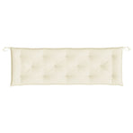 Garden Bench Cushions 2 pcs Cream White 150x50x7 cm Oxford Fabric