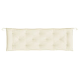 Garden Bench Cushions 2 pcs Cream White 150x50x7 cm Oxford Fabric - Rear View