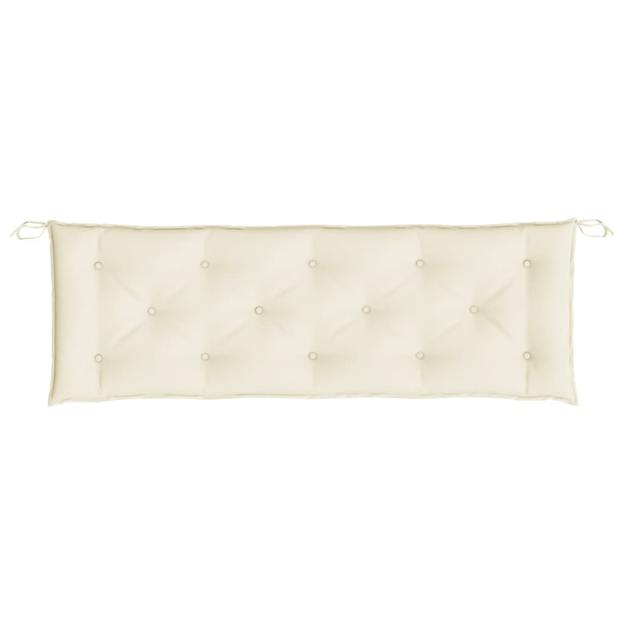 Garden Bench Cushions 2 pcs Cream White 150x50x7 cm Oxford Fabric