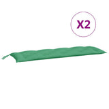 Garden Bench Cushions 2pcs Green 150x50x7cm Oxford Fabric