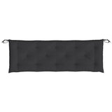 Garden Bench Cushions 2pcs Black 150x50x7cm Oxford Fabric - Rear View