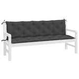 Garden Bench Cushions 2pcs Anthracite 180x50x7cm Oxford Fabric - Top-Down View
