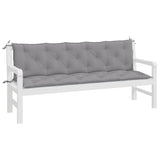 Garden Bench Cushions 2pcs Grey 180x50x7cm Oxford Fabric - Top-Down View