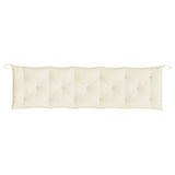Garden Bench Cushions 2 pcs Cream White 180x50x7 cm Oxford Fabric - Rear View