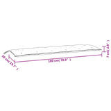 Garden Bench Cushions 2 pcs Cream White 180x50x7 cm Oxford Fabric - Extra Image