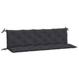 Garden Bench Cushions 2pcs Black 180x50x7cm Oxford Fabric - Front View