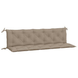 Garden Bench Cushions 2pcs Taupe 180x50x7cm Oxford Fabric - Front View