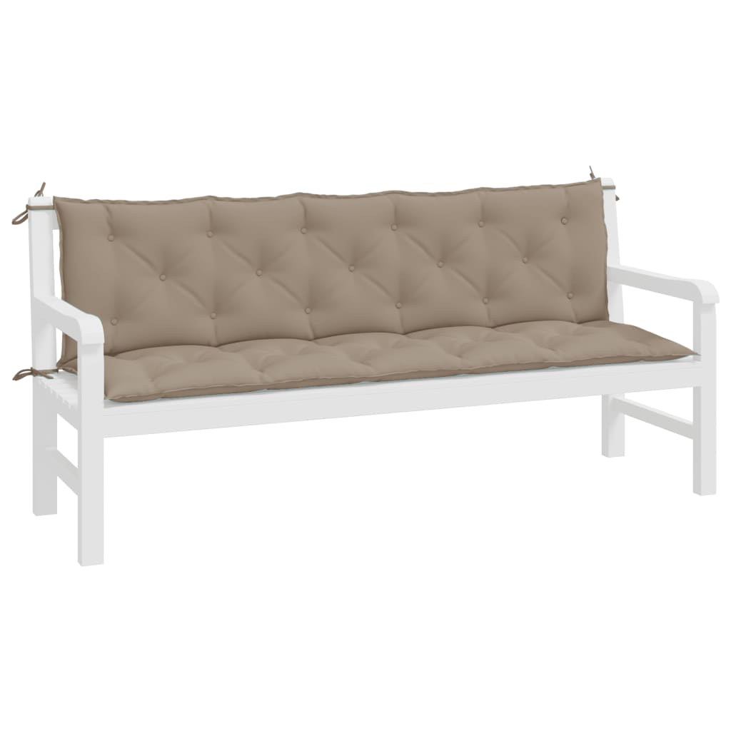 Garden Bench Cushions 2pcs Taupe 180x50x7cm Oxford Fabric