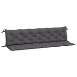 Garden Bench Cushions 2pcs Anthracite 200x50x7cm Oxford Fabric - Front View