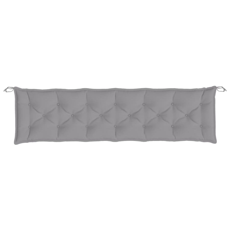 Garden Bench Cushions 2pcs Grey 200x50x7cm Oxford Fabric