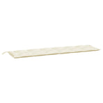Garden Bench Cushions 2pcs Cream White 200x50x7cm Oxford Fabric