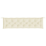 Garden Bench Cushions 2pcs Cream White 200x50x7cm Oxford Fabric