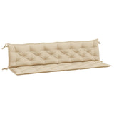 Garden Bench Cushions 2 pcs Beige 200x50x7 cm Oxford Fabric