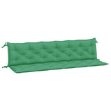 Garden Bench Cushions 2pcs Green 200x50x7cm Oxford Fabric - Front View