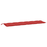 Garden Bench Cushions 2pcs Red 200x50x7cm Oxford Fabric - Top-Down View