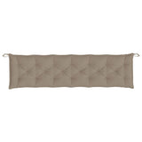 Garden Bench Cushions 2 pcs Taupe 200x50x7 cm Oxford Fabric