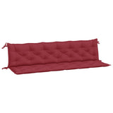 Garden Bench Cushions 2pcs Wine Red 200x50x7cm Oxford Fabric