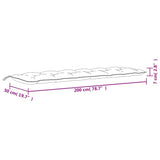 Garden Bench Cushions 2pcs Wine Red 200x50x7cm Oxford Fabric - Low Angle