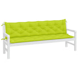 Garden Bench Cushions 2pcs Bright Green 200x50x7cm Oxford Fabric