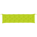 Garden Bench Cushions 2pcs Bright Green 200x50x7 cm