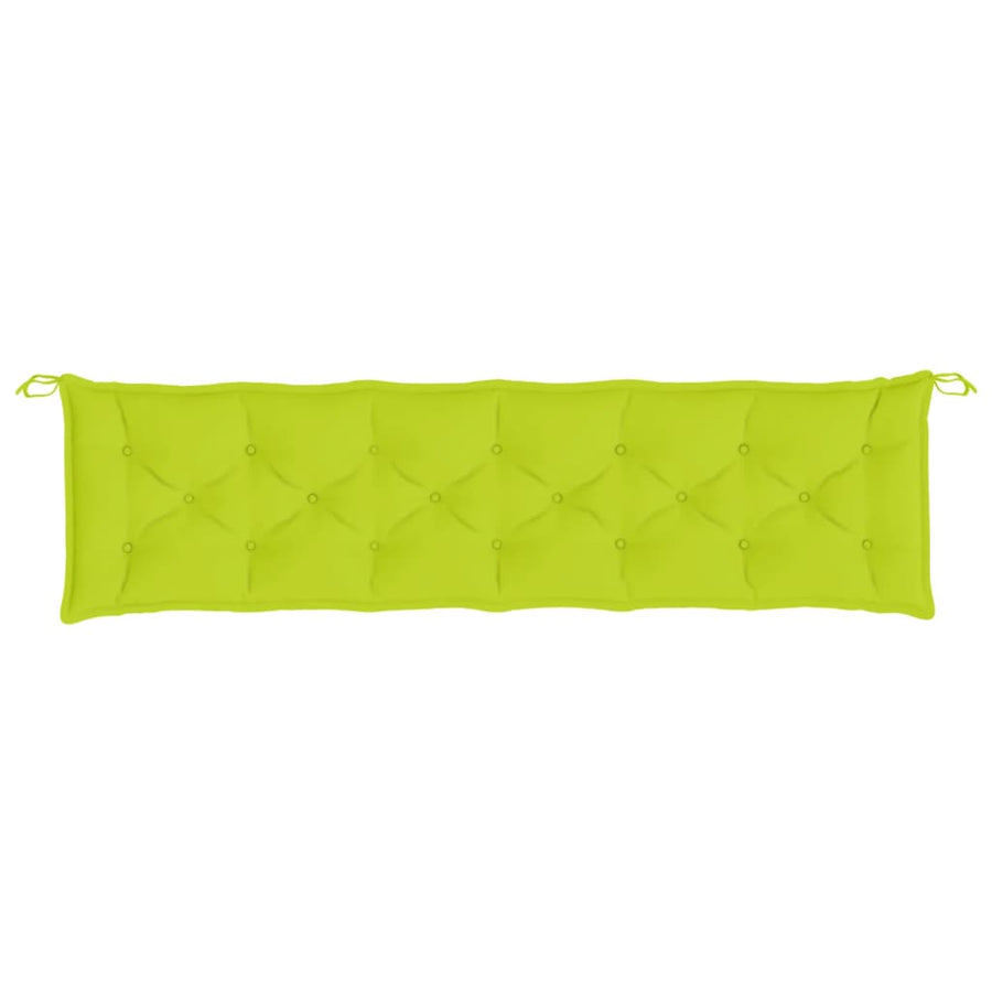 Garden Bench Cushions 2pcs Bright Green 200x50x7 cm