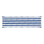 Garden Bench Cushions 2pcs Blue&White Stripe 200x50x7cm Fabric