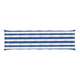 Garden Bench Cushions 2pcs Blue&White Stripe 200x50x7cm Fabric - 45-Degree Angle