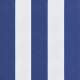 Garden Bench Cushions 2pcs Blue&White Stripe 200x50x7cm Fabric - Close-Up Angle