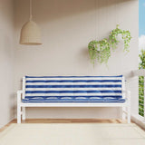 Garden Bench Cushions 2pcs Blue&White Stripe 200x50x7cm Fabric