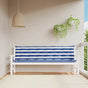 Garden Bench Cushions 2pcs Blue&White Stripe 200x50x7cm Fabric