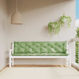 Garden Bench Cushions 2pcs Leaf Pattern 200x50x7cm Fabric - Side View