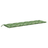 Garden Bench Cushions 2pcs Leaf Pattern 200x50x7cm Fabric - 45-Degree Angle