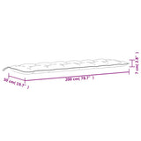 Garden Bench Cushions 2pcs Leaf Pattern 200x50x7cm Fabric - Extra Image