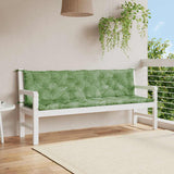Garden Bench Cushions 2pcs Leaf Pattern 200x50x7cm Fabric
