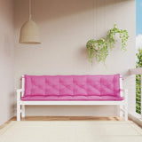 Garden Bench Cushions 2pcs Pink 200x50x7cm Fabric