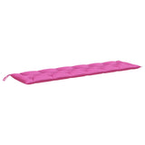Garden Bench Cushions 2pcs Pink 200x50x7cm Fabric - 45-Degree Angle